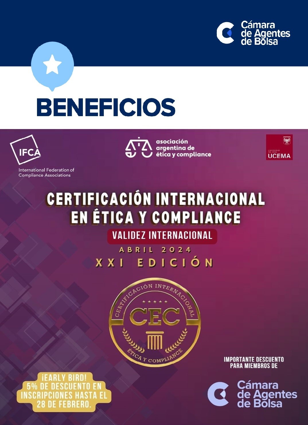 Certificacin Internacional en tica y Compliance! (AAEC | UCEMA)
Recibidos